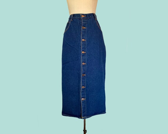 maxi denim pencil skirts