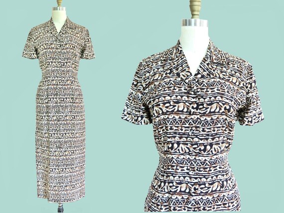 Vintage • Maggy London Printed Shirtdress