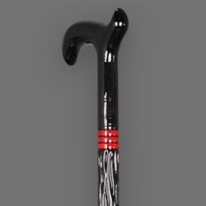 Figured and Engraved Handmade Walking Stick out of Cornel Wood - Classy and Stylish Cane for Women and Men - kavi71