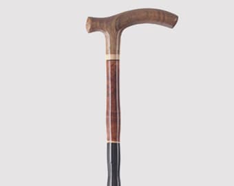 Handmade Natural Wooden Walking Stick - Unique Rustic Carved Cane - Premium Walking Stick - Handcrafted Elderly Walking Cane