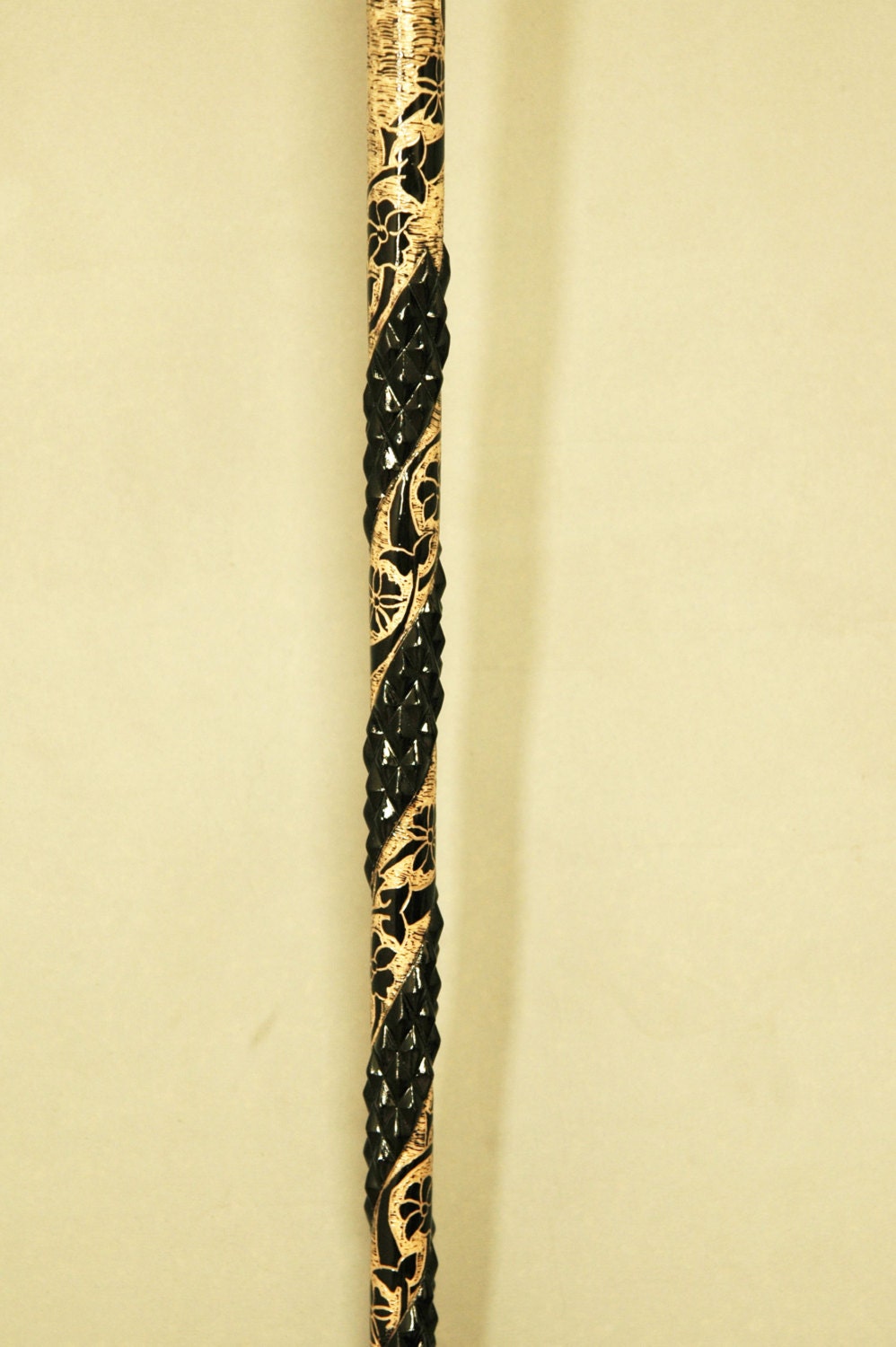 Handmade Wooden Walking Cane Embroidered & Patterned Walking Stick ...