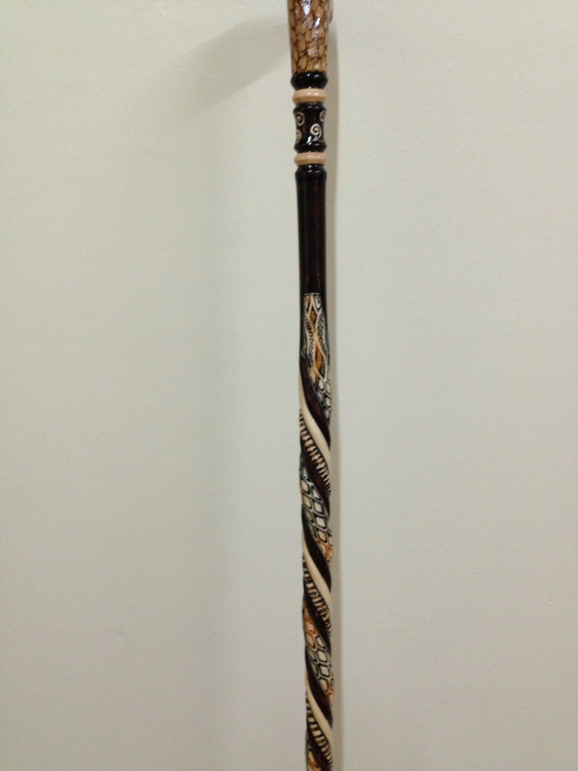 Handmade Wooden Walking Cane Embroidered & Patterned Walking - Etsy