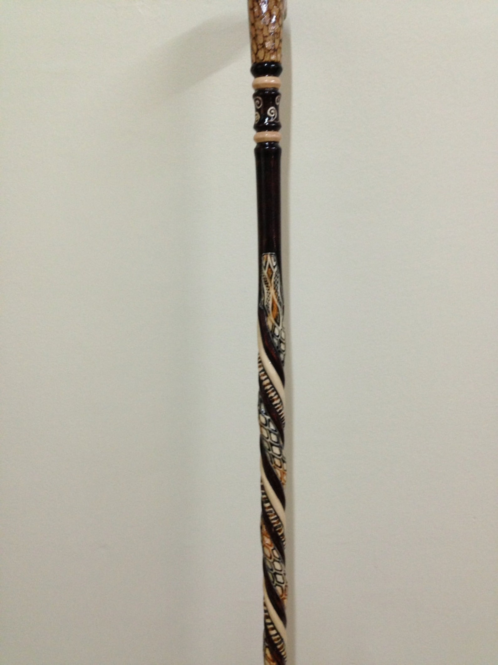 Handmade Wooden Walking Cane Embroidered & Patterned Walking - Etsy