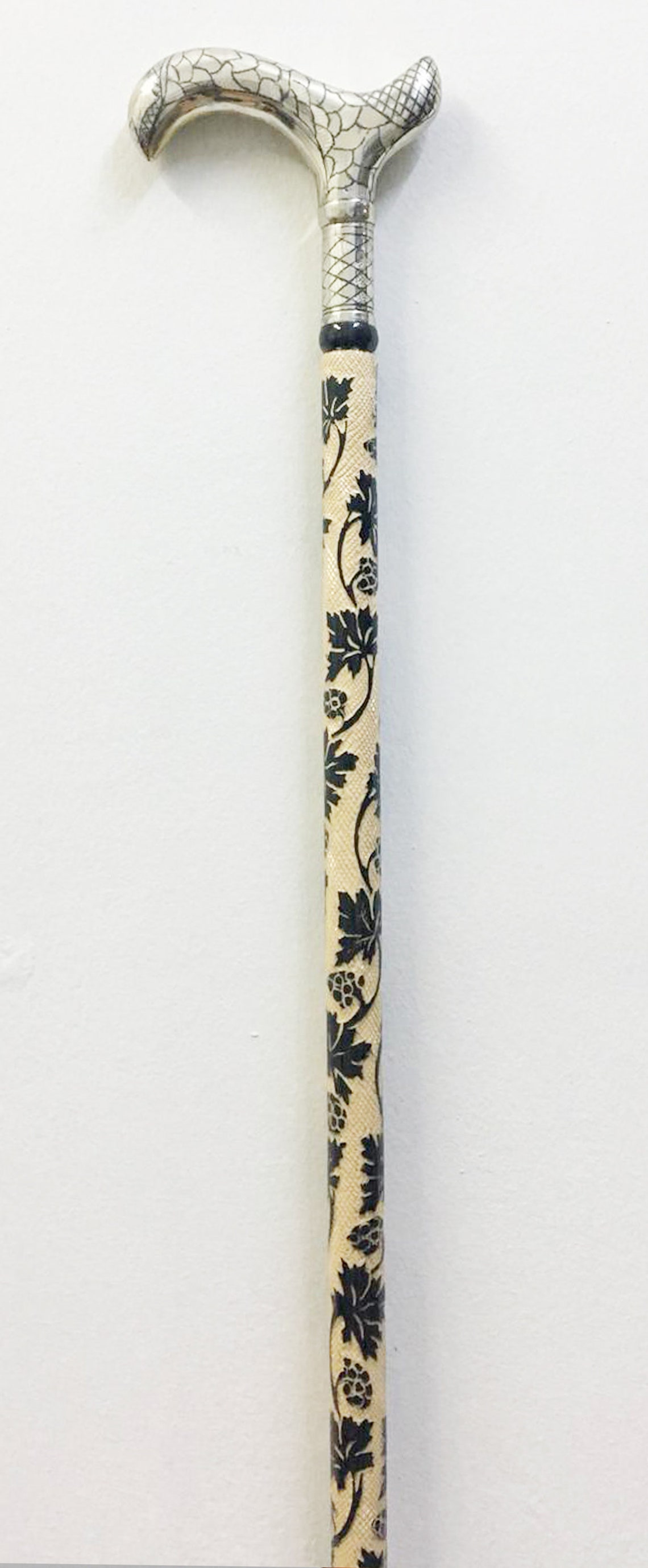 Handmade Wooden Walking Cane | Embroidered & Patterned Walking Stick ...