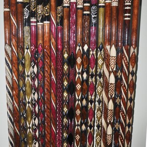 Handmade Wooden Walking Cane | Embroidered & Patterned Walking Stick ...