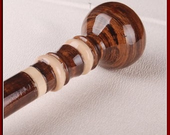Unique and Artisanal Embroidered Wooden Walking Canes | Handmade Decorative Vintage Rustic Walking Sticks with Engraved and Carved Patterns
