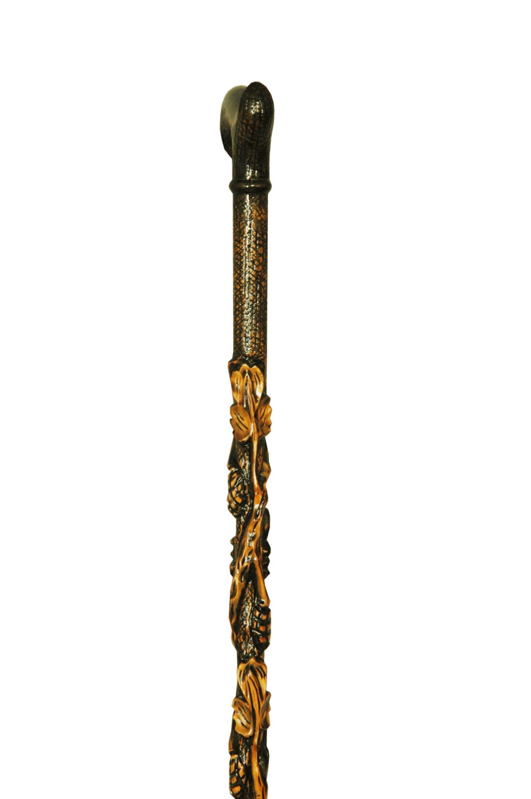 Handmade Wooden Walking Cane | Embroidered & Patterned Walking Stick ...