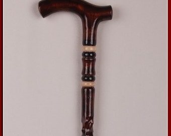 Bastón de madera turco de fantasía único hecho a mano, bastón, regalo F 10