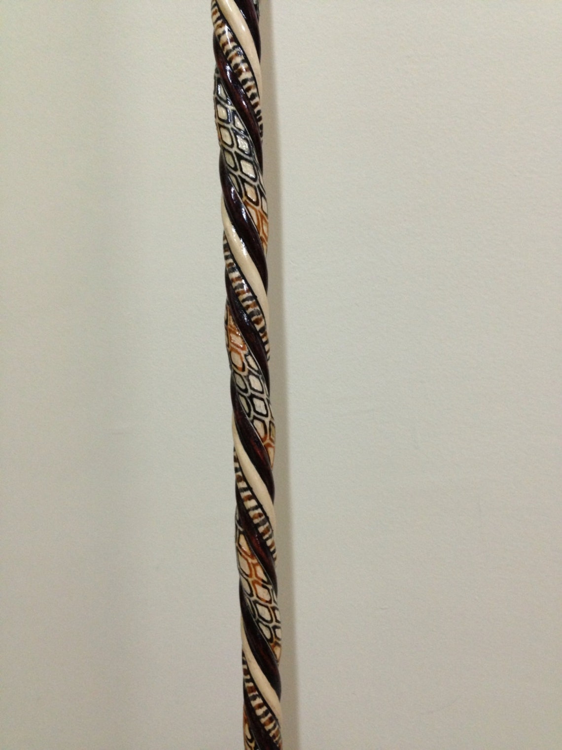 Handmade Wooden Walking Cane Embroidered & Patterned Walking - Etsy