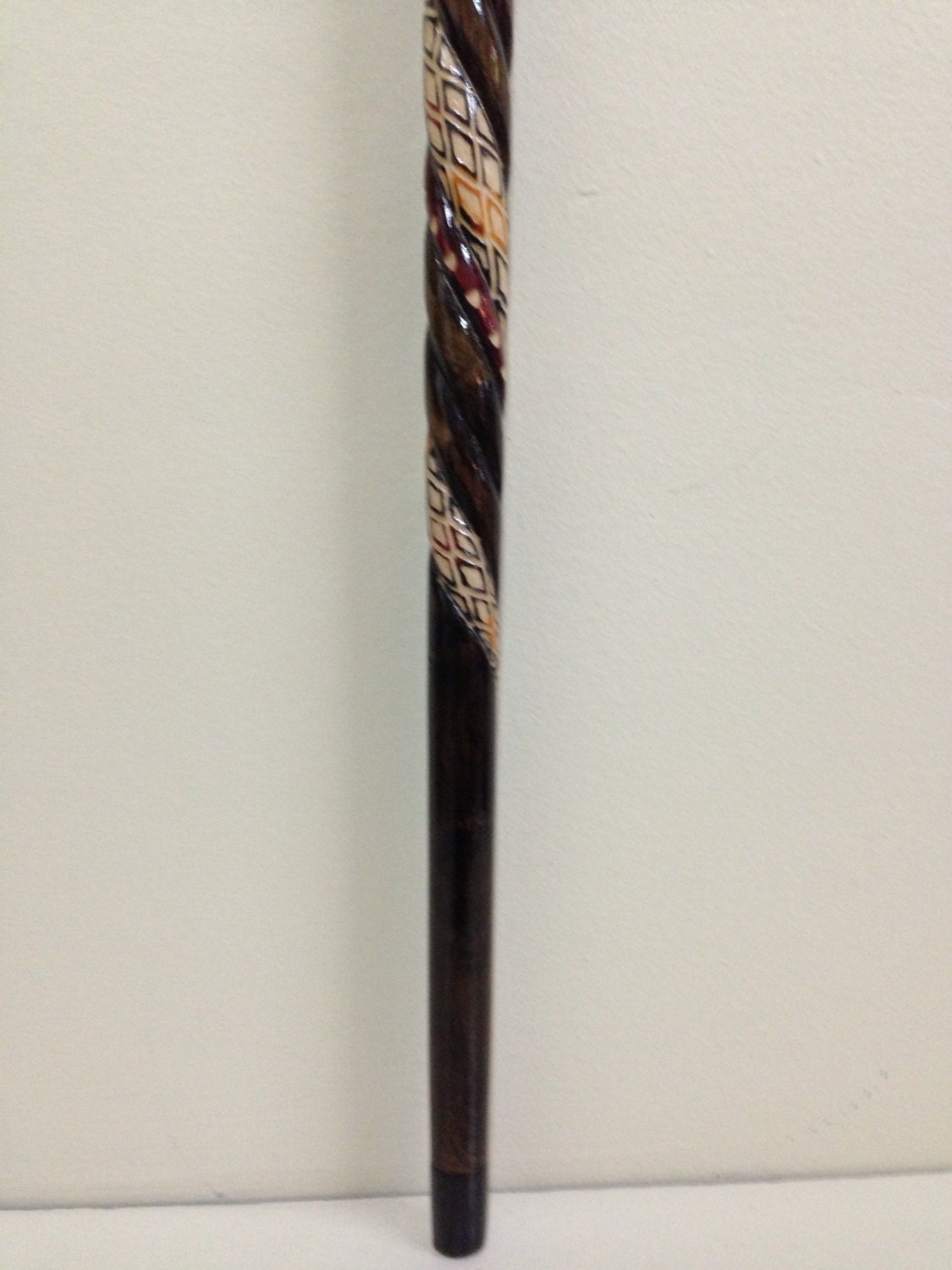 Handmade Wooden Walking Cane Embroidered & Patterned Walking - Etsy