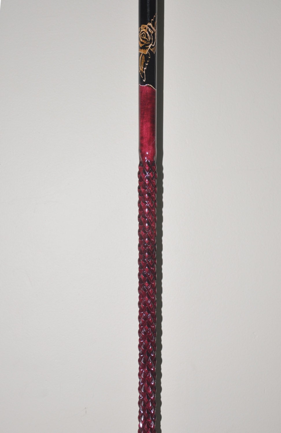 Handmade Wooden Walking Cane | Embroidered & Patterned Walking Stick ...