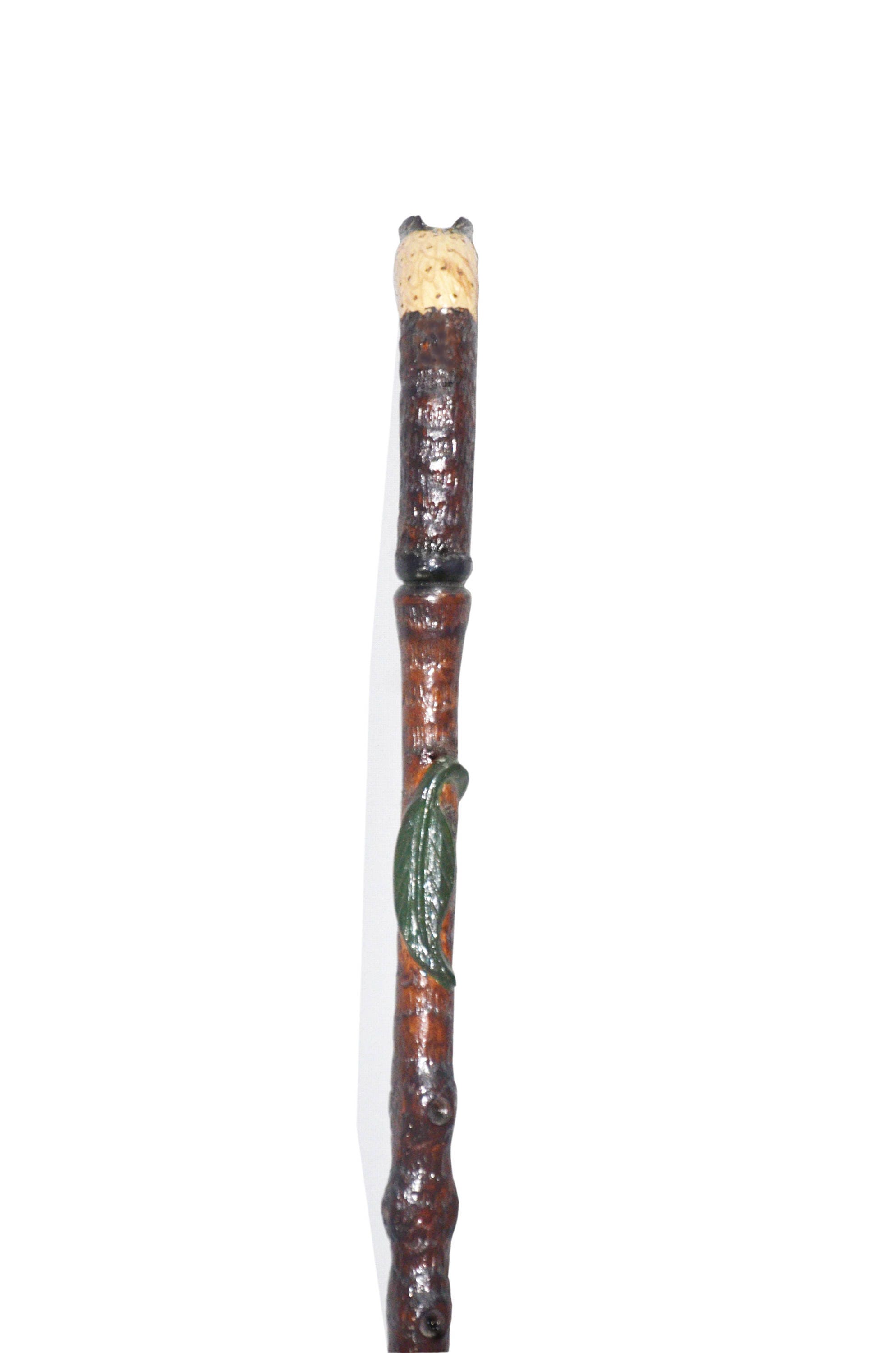Handmade Wooden Walking Cane | Embroidered & Patterned Walking Stick ...