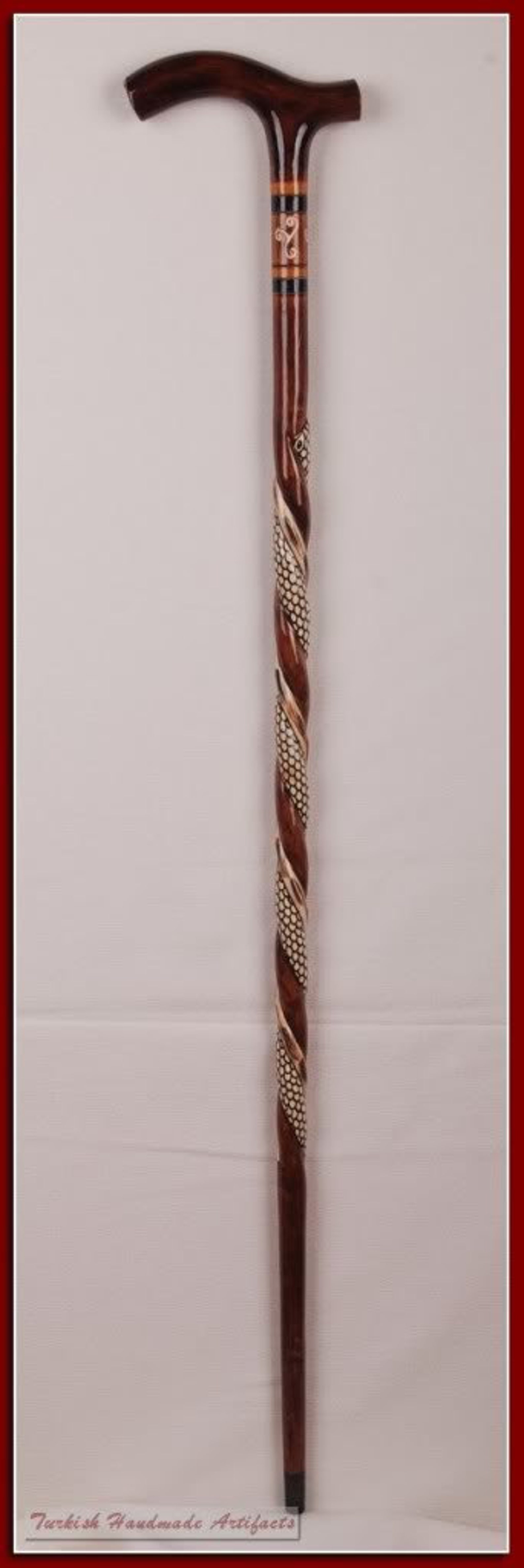 Handmade SNAKE Wooden Walking Stick Cane Canes Y4 Etsy