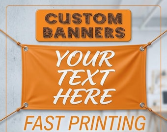Custom Vinyl Banner Outdoor Business Sign Personalized Event Backdrop Heavy Duty 13oz Weatherproof Trade Show Display Grommets