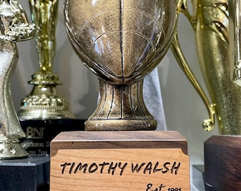 Custom Engraved Wood Plate - Personalized -Wooden Tag for Picture Frame, Trophy Plaque, Memory Box & Artwork - 3x1.5 Inch