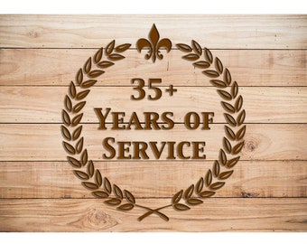 Years of Service Graphic, SVG, AI, PNG, Transparent Images for Cricut, Laser Engraving, Awards, Makers - Source File Included