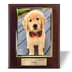Personalized Photo Plaque: 5x7 Vertical Picture Frame, Custom Text