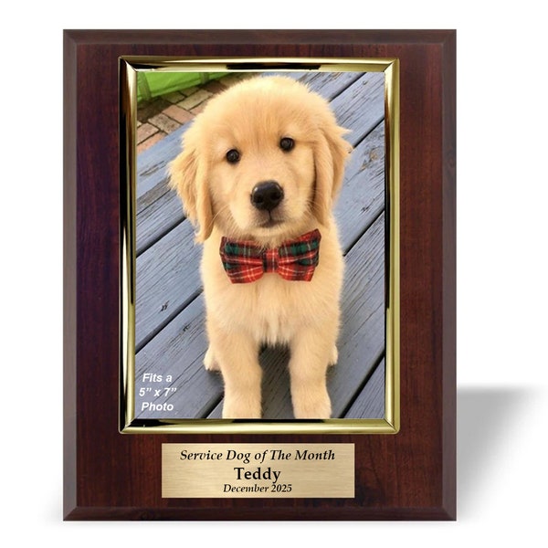 8" x 10" Photo Plaque Personalized with 5" x 7" Vertical Picture Holder - Add Your Own Photo