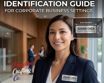 Custom Engraved Metallic Finish Name Badge Professional Magnetic Staff ID Tag Gold Silver Copper Bronze Corporate Identification Pin Backing