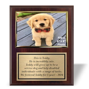 Personalized Photo Plaque: 4x6 Horizontal Picture Frame, Custom Text