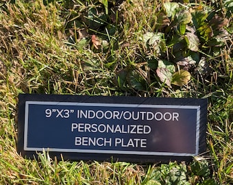 Memorial Bench Plaque: Custom Engraved