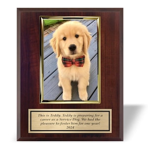 Personalized Photo Plaque: 4x6 Vertical Picture Frame, Custom Text