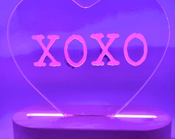 Custom Valentines Day Gift: Conversation Heart Night Light