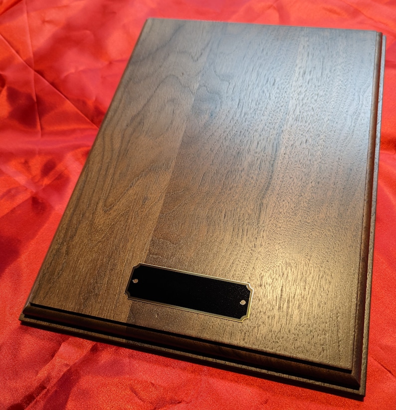 Walnut Display Plaque: Trophy Base, Optional Engraving, Made in USA - Etsy