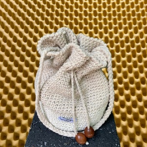 Handmade Crochet Bag | Natural Cotton & Jute Crocheted Shoulder Bag | Boho Style | Juliette