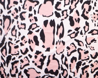 Leopard Print Bullet #17 Fabric Double Knit Stretch Polyester Lycra Spandex BTY