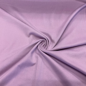 Pastel Purple #90 Double Brushed Polyester Spandex Apparel Stretch Fabric 190 GSM 58"-60" Wide By The Yard