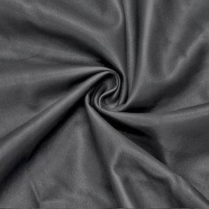 Charcoal Matte Pleather # 18 Kunstleder Stretch Vinyl PU Polyester Spandex 240 G/M Bekleidung Handwerk Stoff 150-150 cm breit Meterware