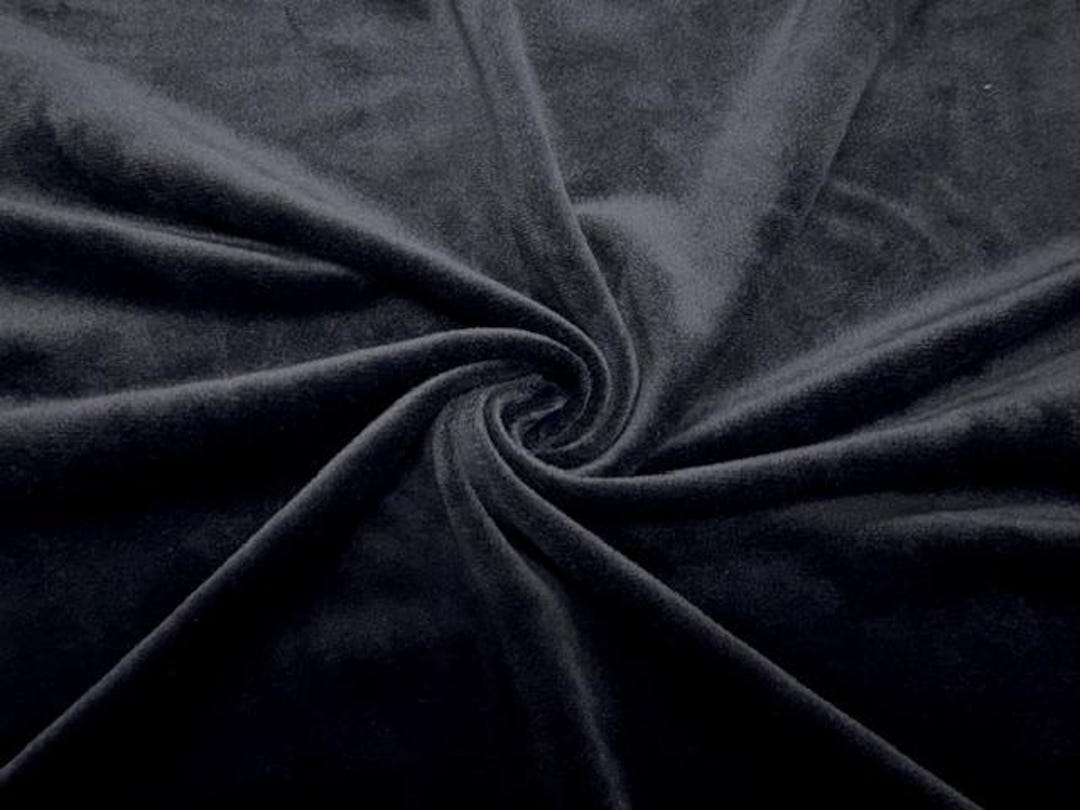 Microvelour Dig Black #6 Micro Velour Stretch Velvet Polyester Spandex 230 GSM Luxury ...