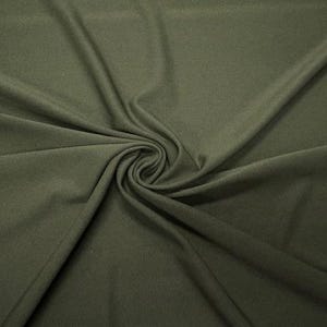 Olive #9 Yoga 210GSM Spandex Activewear 4 Way Stretch Polyester Spandex Solid Apparel Cosplay Craft Fabric 58&quot;-60&quot; Wide By The Yard