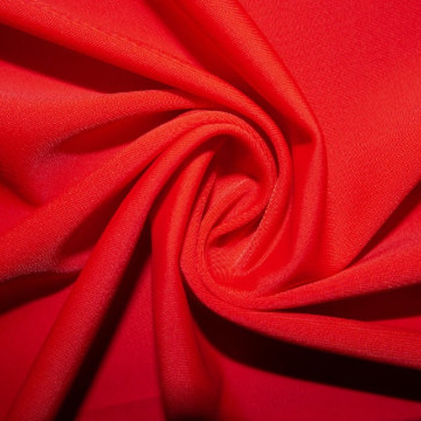 Red #126 Swimwear Activewear 4 Way Stretch Nylon Spandex Solid Apparel Cosplay Craft Fabric 56"-58" Wide By The Yard