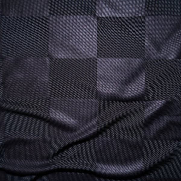 Checkerboard Matte Pleather Faux Leather Stretch Vinyl Polyester Spandex 190 GSM Apparel Craft Fabric 58"-60" Wide By The Yard