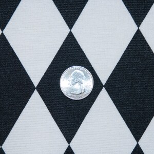 Puede incluir: Una moneda de un cuarto de d&oacute;lar estadounidense de plata sobre una tela con estampado de diamantes negros y blancos.