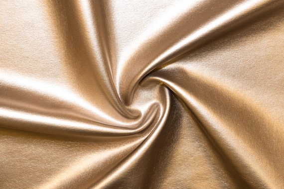Silver Shiny Pleather Faux Leather Stretch Polyester Lycra Spandex Fabric BTY