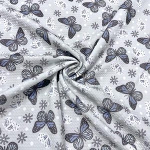 Brittany Frost Designs Butterfly Bullet Print #868 Ribbed Scuba Double Knit Stretch Poly Spandex Apparel Craft Fabric 58&quot;-60&quot; Wide BTY