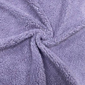 Lavender Sherpa Faux Fur #30 100% Polyester Medium Pile Super Soft Stretch Fabric Very Soft 58&quot;-60&quot; Wide By The Yard