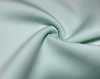 Pastel Mint #134 Super Techno Neoprene Double Knit  2-Way Stretch Fabric Poly Spandex Apparel Craft Fabric 58"-60" Wide By The Yard