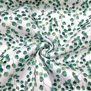 Eucalyptus Super Scuba Techno Print #27 Tissu techno extensible dans les 2 sens double tricot Poly Spandex Tissu artisanal pour vêtements de 58 à 60 po. de large par mètre