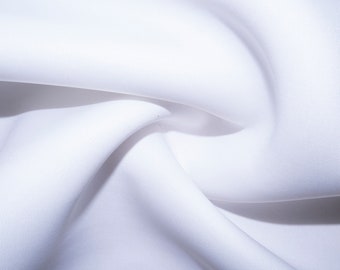 White #15 Super Techno Neoprene Double Knit  2-Way Stretch Fabric Poly Spandex Apparel Craft Fabric 58"-60" Wide By The Yard
