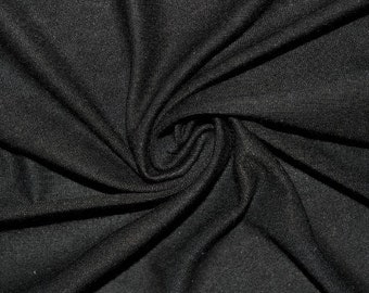 Black #2 Jersey Knit Rayon Spandex Stretch Apparel Craft Fabric Photography 58&quot;-60&quot; Wide By The Yard