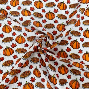 Pumpkin Pie Bullet Print #478 Ribbed Scuba Techno Double Knit 2-Way Stretch Poly Spandex Apparel Craft Fabric 58"-60" Wide BTY