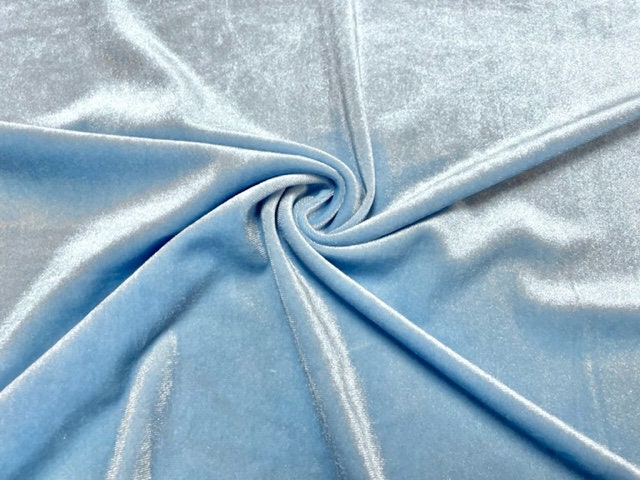 Stretch Crushed Velvet 62 Fabric By The Yard - Royal Blue 