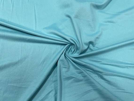 Robin Egg Blue #72 Double Brushed Polyester Spandex Apparel Stretch Fabric 190 GSM 58"-60" Wide By The Yard