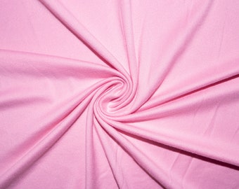 Baby Pink #49 Double Brushed Polyester Spandex Apparel Stretch Fabric 190 GSM 58"-60" Wide By The Yard