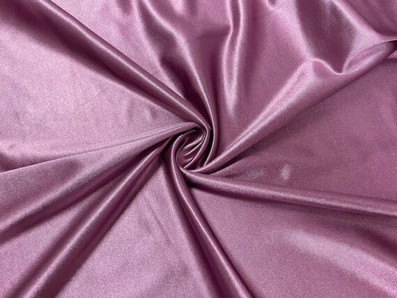 Lilac Satin Stretch Knit #5 240 GSM Shiny 2-Way Stretch Fabric Polyester  Spandex Casino Apparel Craft Fabric 58-60 Wide By The Yard