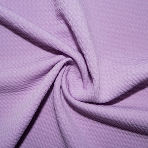 Lilac #188 Bullet Ribbed Scuba Techno Double Knit 2-Way Stretch Polyester Spandex Apparel Craft Fabric 58"-60" Wide By The Yard